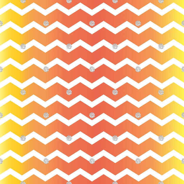 seamless gold dot glitter pattern on zig zag background