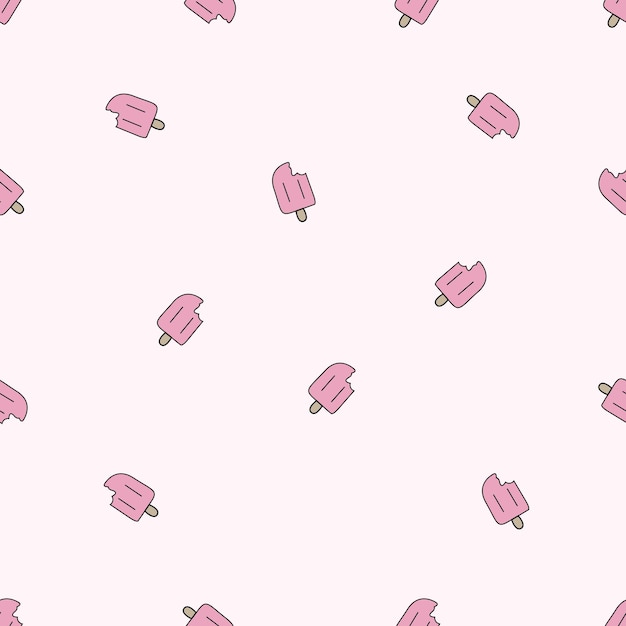 seamless ice cream pattern motives are scattered randomly abstract pattern background cute pattern
