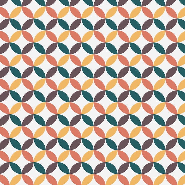Seamless Javanese batik pattern with typical Indonesian colors Indonesian batik motif Kawung batik