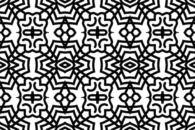 SEAMLESS PATTERN. BLACK AND WHITE SIMPLE BACKGROUND.