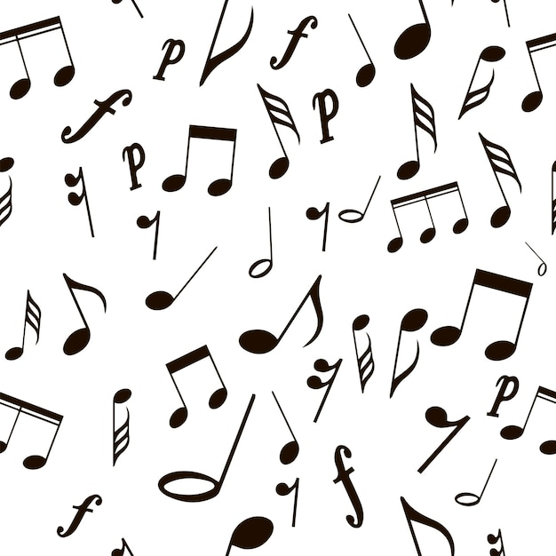 seamless pattern musical notes
