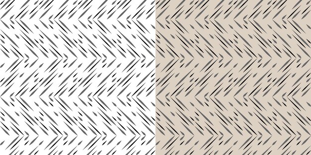 Seamless pattern of zigzag lines Black diagonal dash Sharpened lines of different thickness