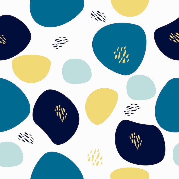Seamless pattern with abstract colored spots