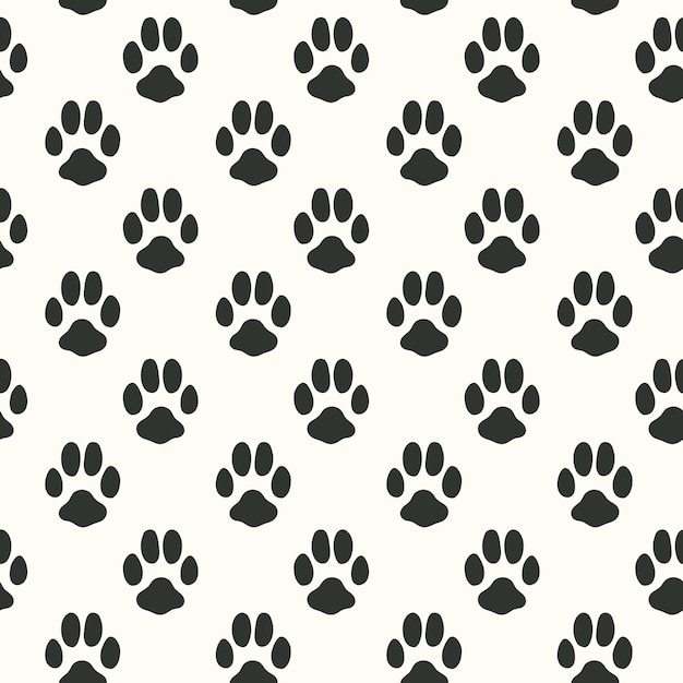 Seamless pattern with animal footprint texture