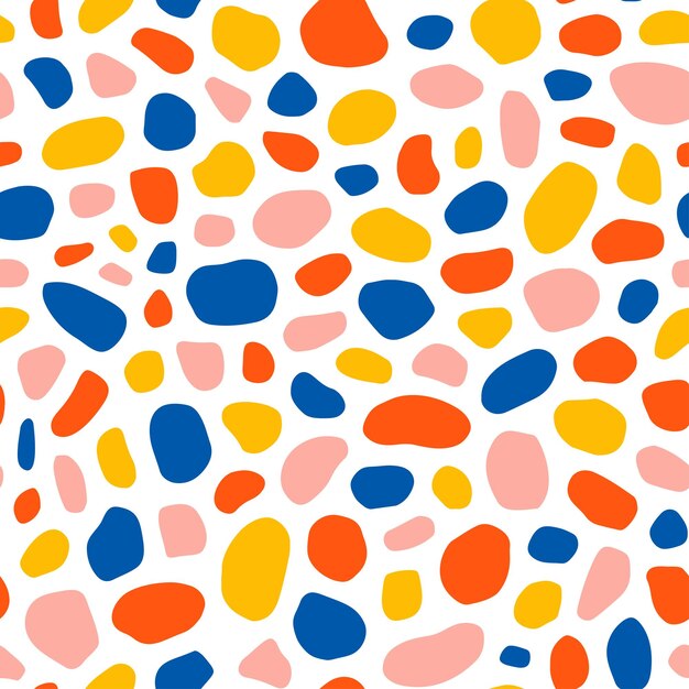 seamless pattern with colorful pebbles