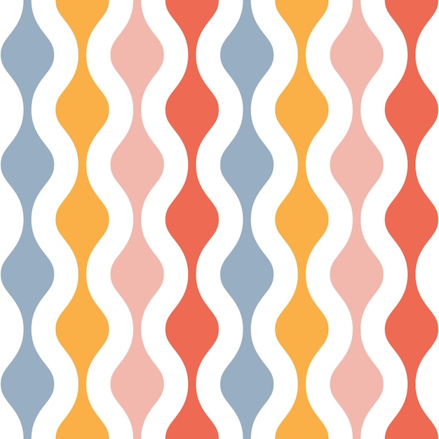 Seamless pattern with colorful waves
