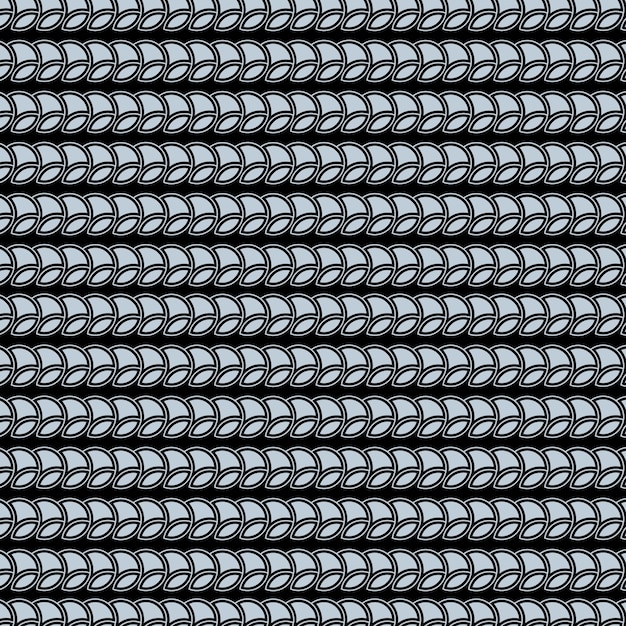 Seamless pattern with hand drawn waves Black and white background