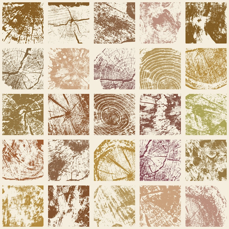 Vektor seamless pattern with wood texture