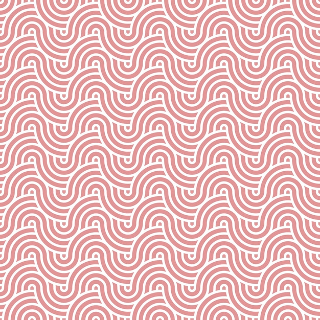 seamless pink geometric japanese circles pattern