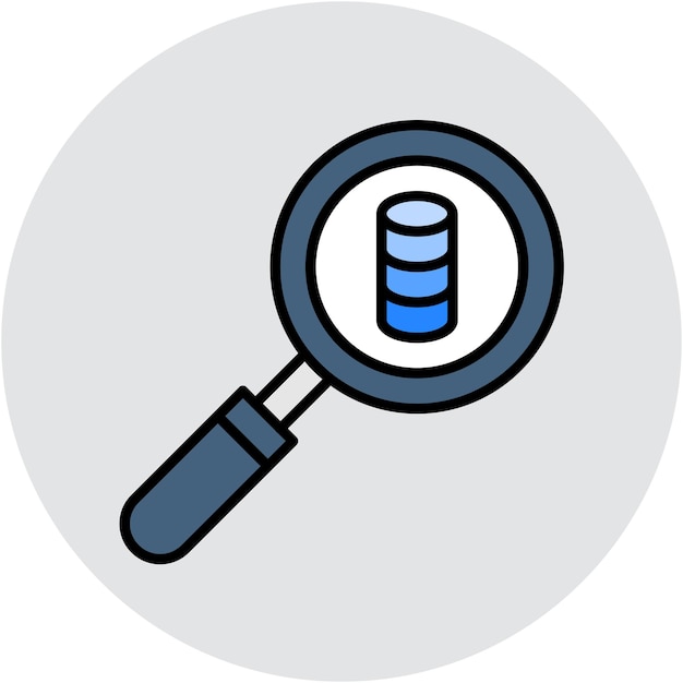 search database vector illustration style