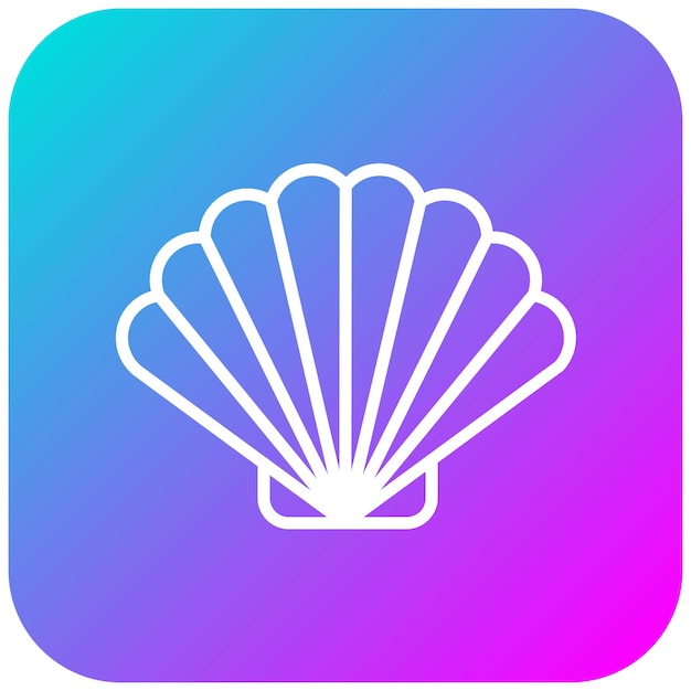 Seashell vector icon Can be used for Coastline iconset