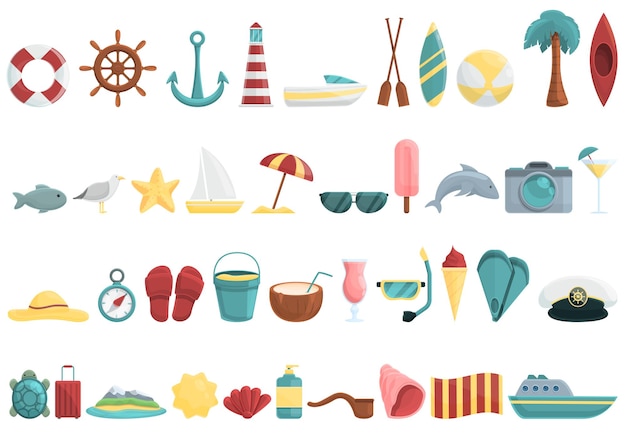 Seaside icon. Cartoon of seaside vector icon for web design isolated on white background