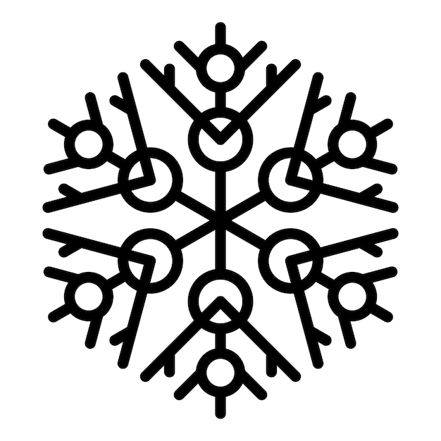 Season snowflake icon Outline season snowflake vector icon for web design isolated on white background