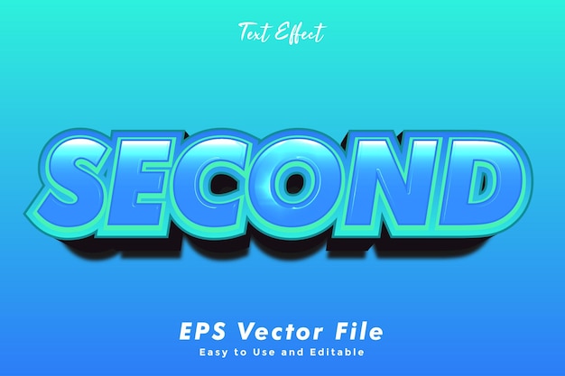 second text effect. editable font style.