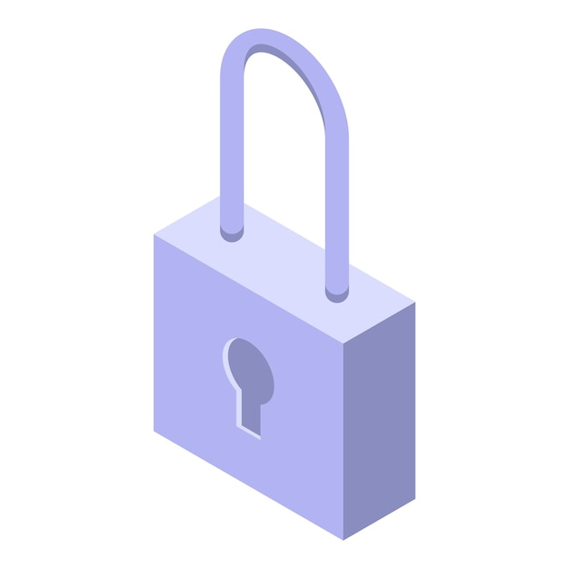 security padlock icon isometric of security padlock vector icon for web design isolated on white background