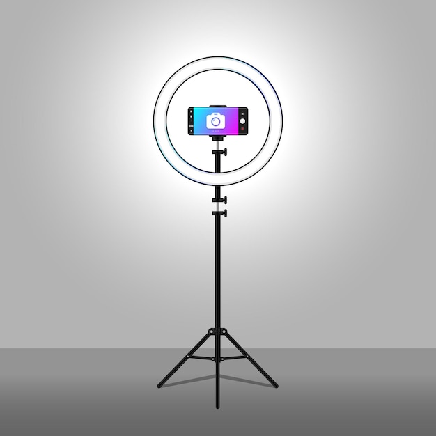 Selfie Ring Light Phone Holder for Live Stream Ringlight for Meeting