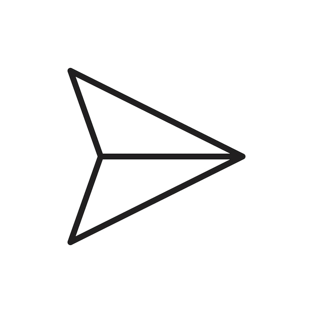 Send icon outline set sign