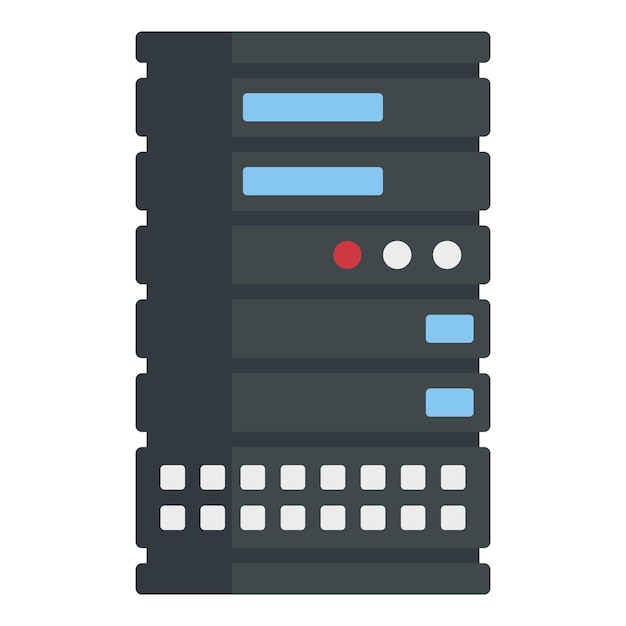 Server icon. Flat illustration of server vector icon for web design