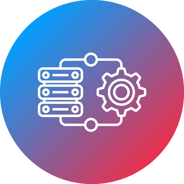 server side engineering icon vector image can be used for media agency