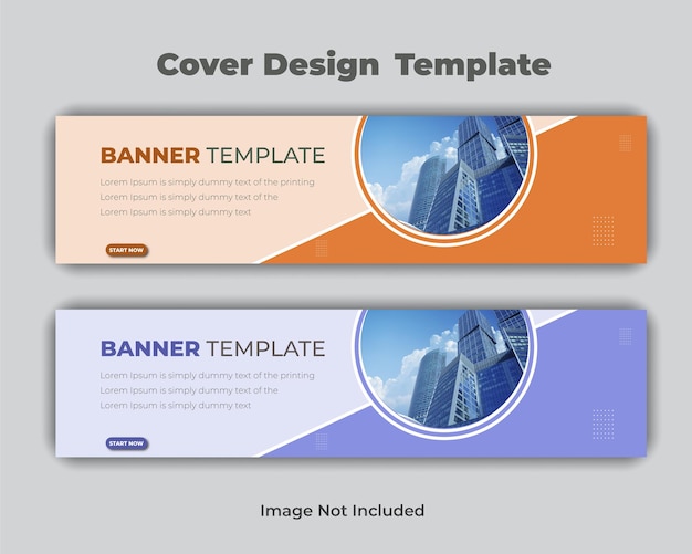 Set abstract horizontal modern gradient background web banner design template
