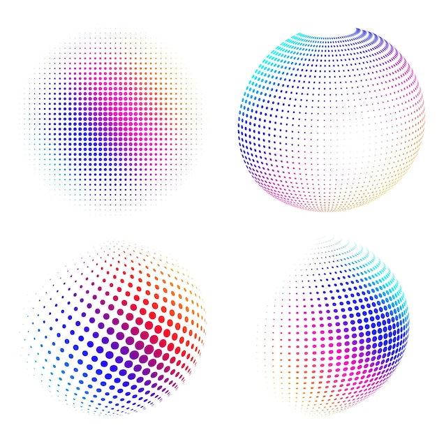 set design elements symbol editable halftone frame dot circle pattern on white background vector illustration eps 10 frame with black random dots round border icon using halftone circle dots text