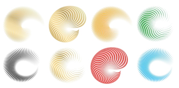 Set Design elements symbol Editable halftone frame dot circle pattern on white background Vector illustration eps 10 frame with black random dots Round border Icon using halftone circle dots text