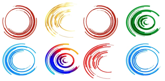 Set Design elements symbol Editable halftone frame dot circle pattern on white background Vector illustration eps 10 frame with black random dots Round border Icon using halftone circle dots text