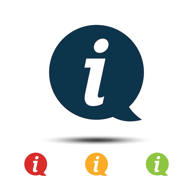 set information square icon vector logo template