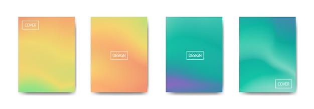 set of abstract background with beautiful gradation color colorful backgroundillustration