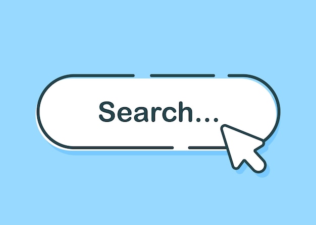 set of browser search bar icons on bright background a collection of search form templates for sites vector illustration