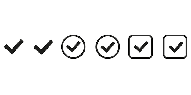 set of check marks isolated vector icons. vector illustration eps10
