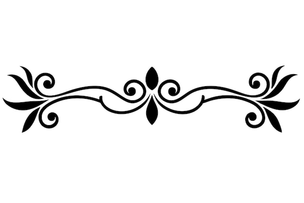 set of decorative divider elements illustration black and white