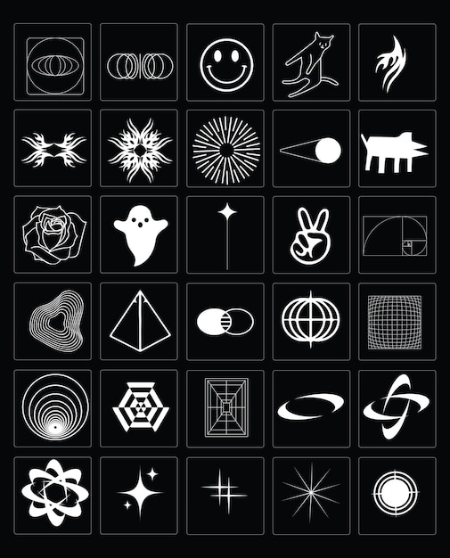 set of design graphic elements