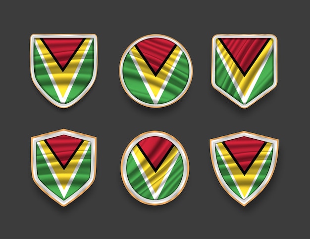 set of flags in frames with various frame shapes