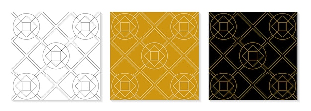 Set of flat design elegant pattern collection