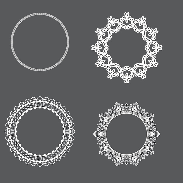 set of framesVector decorative line art frames for design template Elegant element for design in E