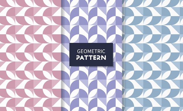 Set of geometric seamless patterns Vector