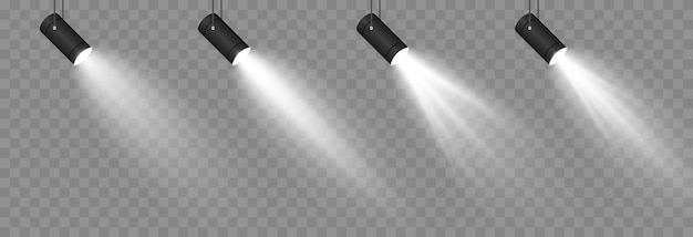 set of light. light beams effect