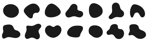 Set of liquid abstract shapes