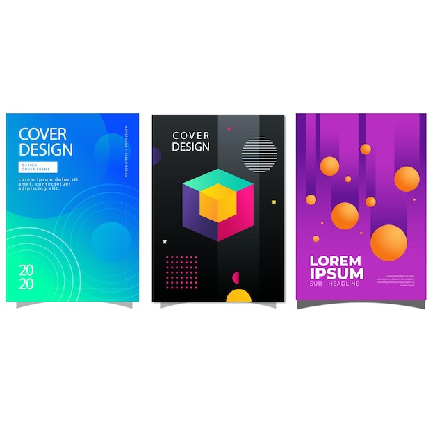 set of modernist abstract geometric vector posters with trendy minimalist isolated shapes