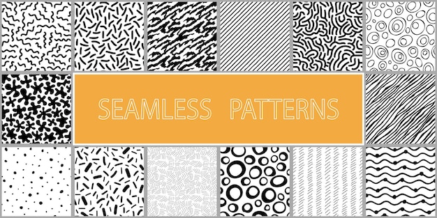 Set of seamless patterns organic textures