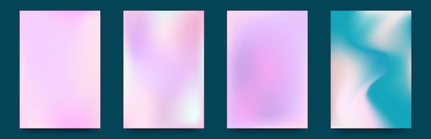 Set of vector gradients in pastel colors For covers wallpapers branding and other projects Festive palette Vector
