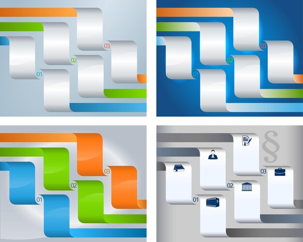 Set template infographics flyer brochure design element17