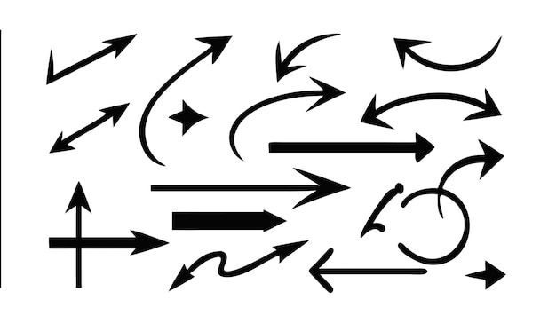 sets of hand drawn arrow