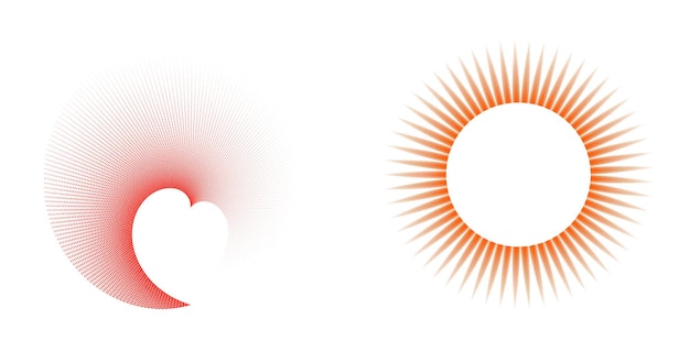 Sett Designelementer symbol Redigerbar halftone-ramme prikksirkelmønster på hvit bakgrunn Vektorillustrasjon eps 10 ramme med svarte tilfeldige prikker Rund kant Ikon som bruker halftone-sirkelprikker tekst