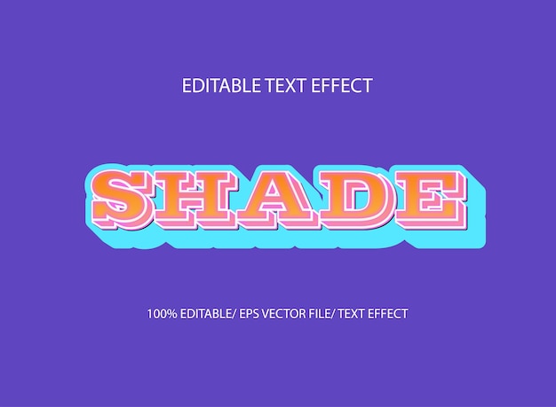 Shade text effect
