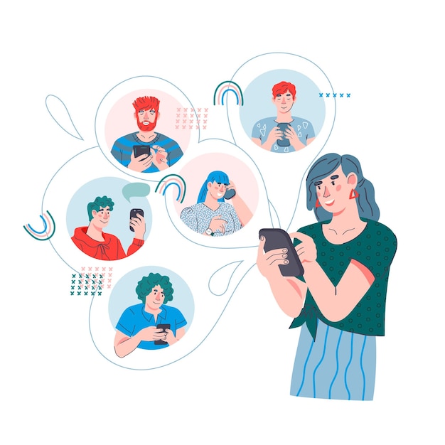 Sharing news via mobile app and refer friends online Communication and sending messages