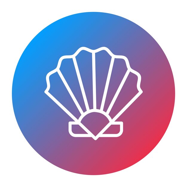 Shell icon vector image Can be used for 3d Printing