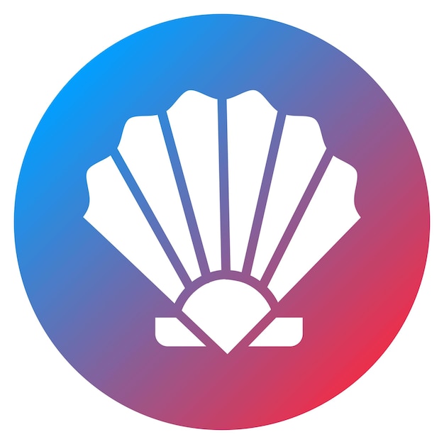 Shell icon vector image Can be used for 3d Printing