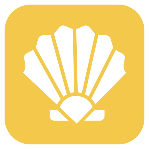 Shell icon vector image Can be used for 3d Printing